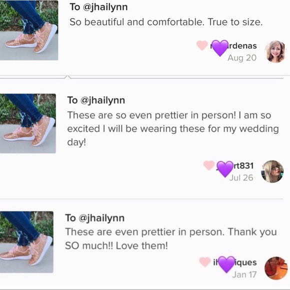 2x HP💫 ROSE GOLD Sparkle/Glitter Sneakers FIRM - Picture 2 of 8